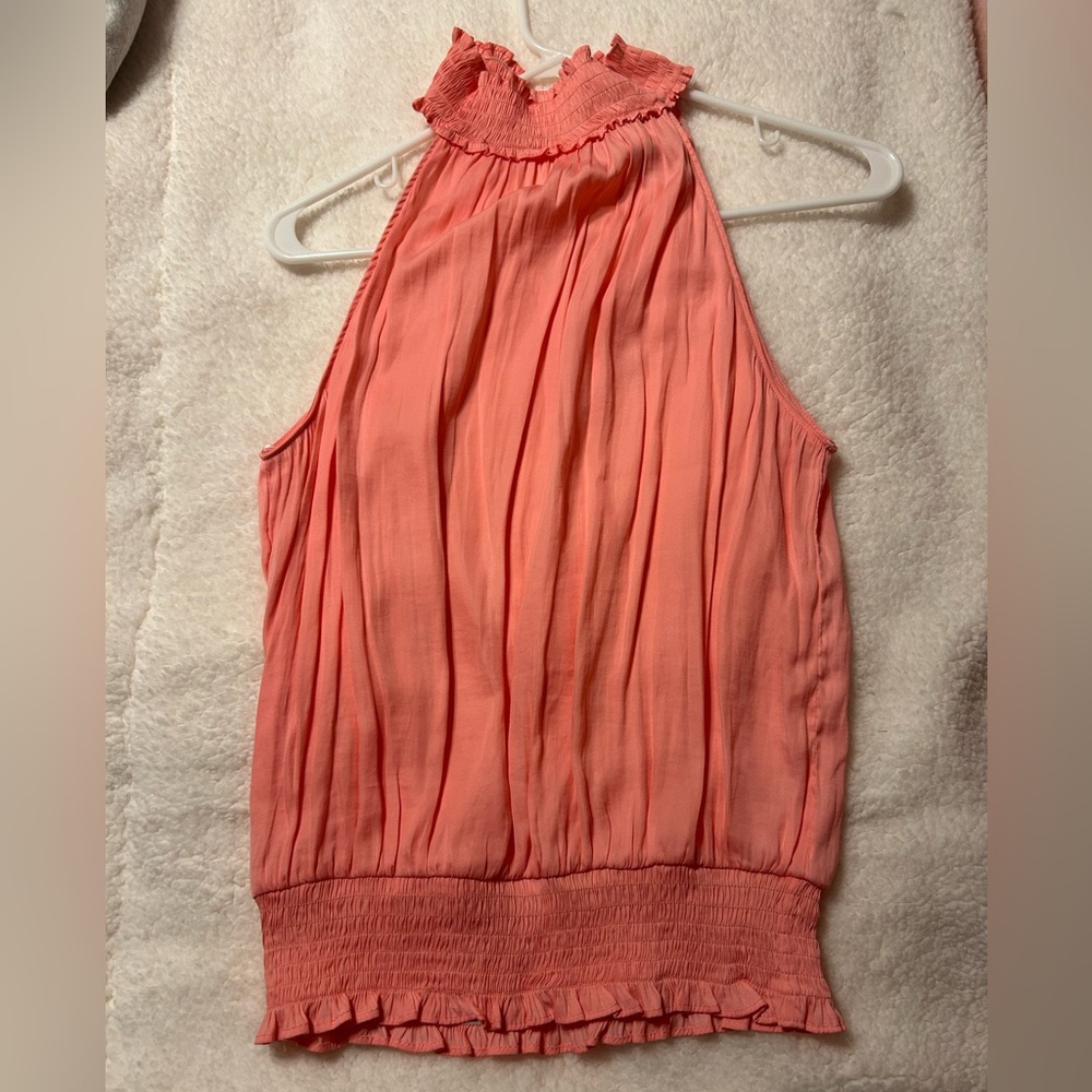 Coral Halter Neck Women's Top